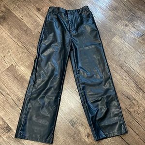 Straight Leg Faux Leather Pants